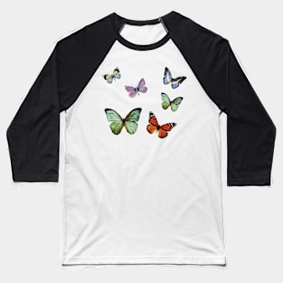 Variation of colorful butterflies Baseball T-Shirt